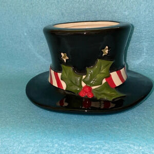 YANKEE Christmas top hat candle lamp shade Star cutouts vintage dead stock NEW